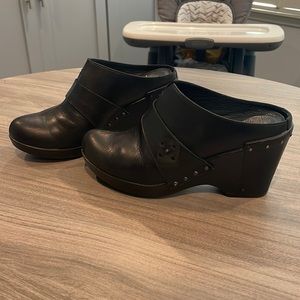 Dansko Leather Clog Wedges